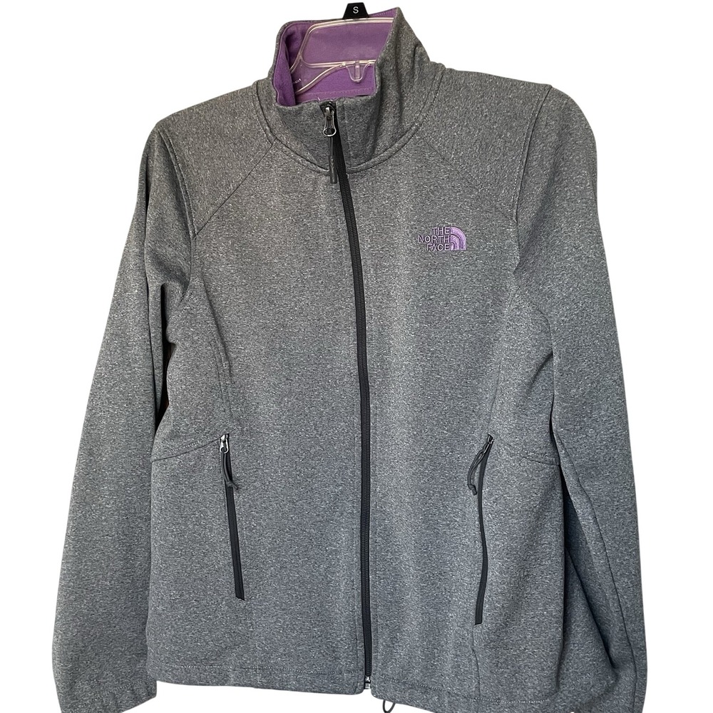 The North Face Windfall‎ Gray and Purple Zip Up Jacket, M
